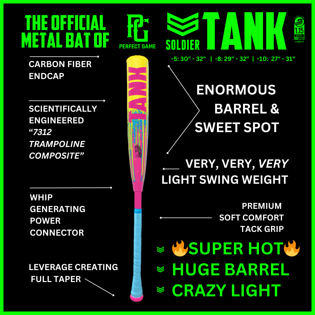 2025 SOLDIER TANK USSSA YOUTH BASEBALL BAT - Maximum Velocity Sports