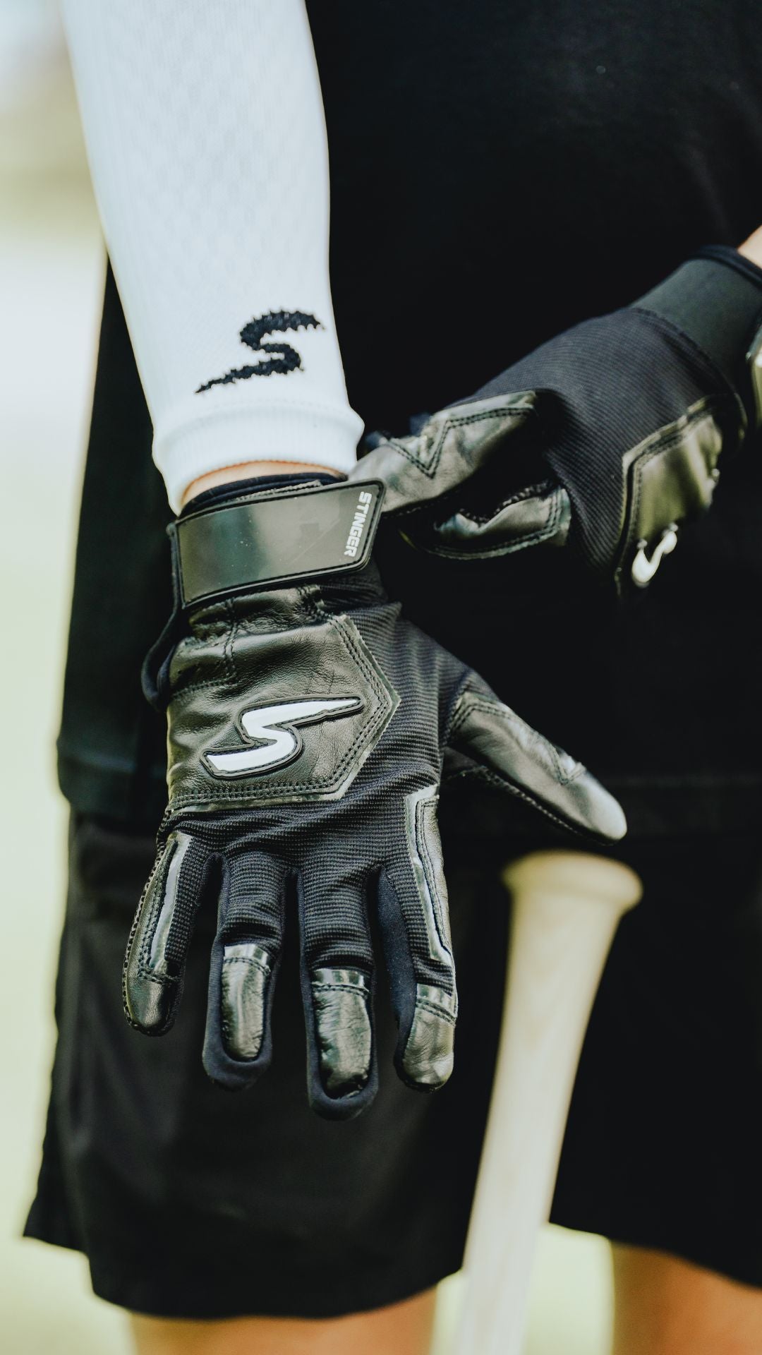 Sting Squad Batting Gloves - Black Out - Maximum Velocity Sports