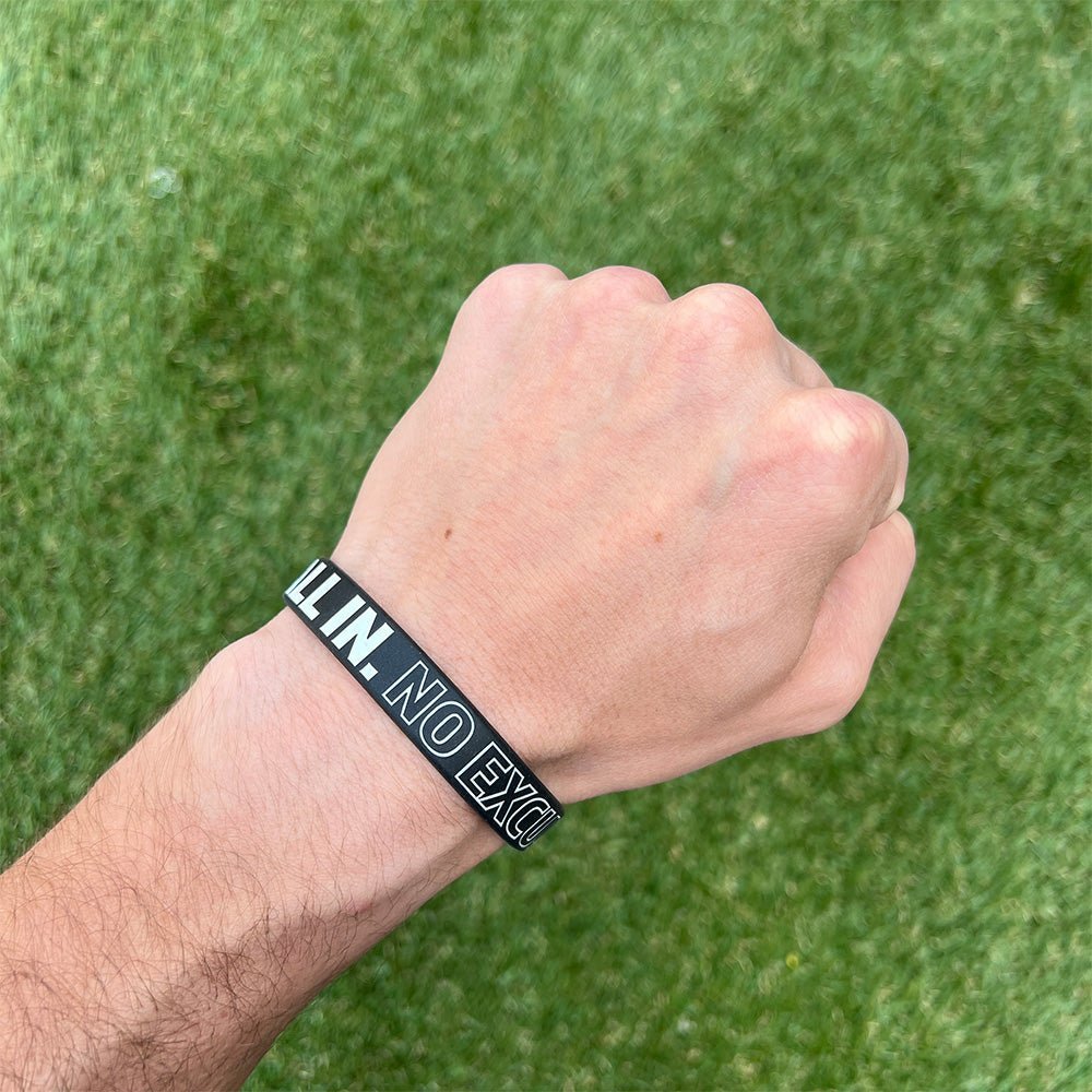 ALL IN. NO EXCUSES. Wristband - Maximum Velocity Sports