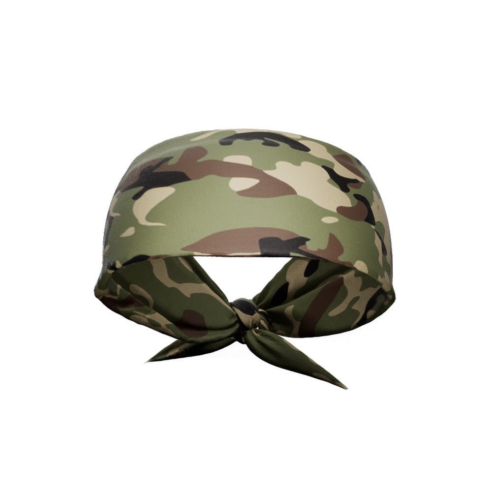 Army Camo Tie Headband - Maximum Velocity Sports