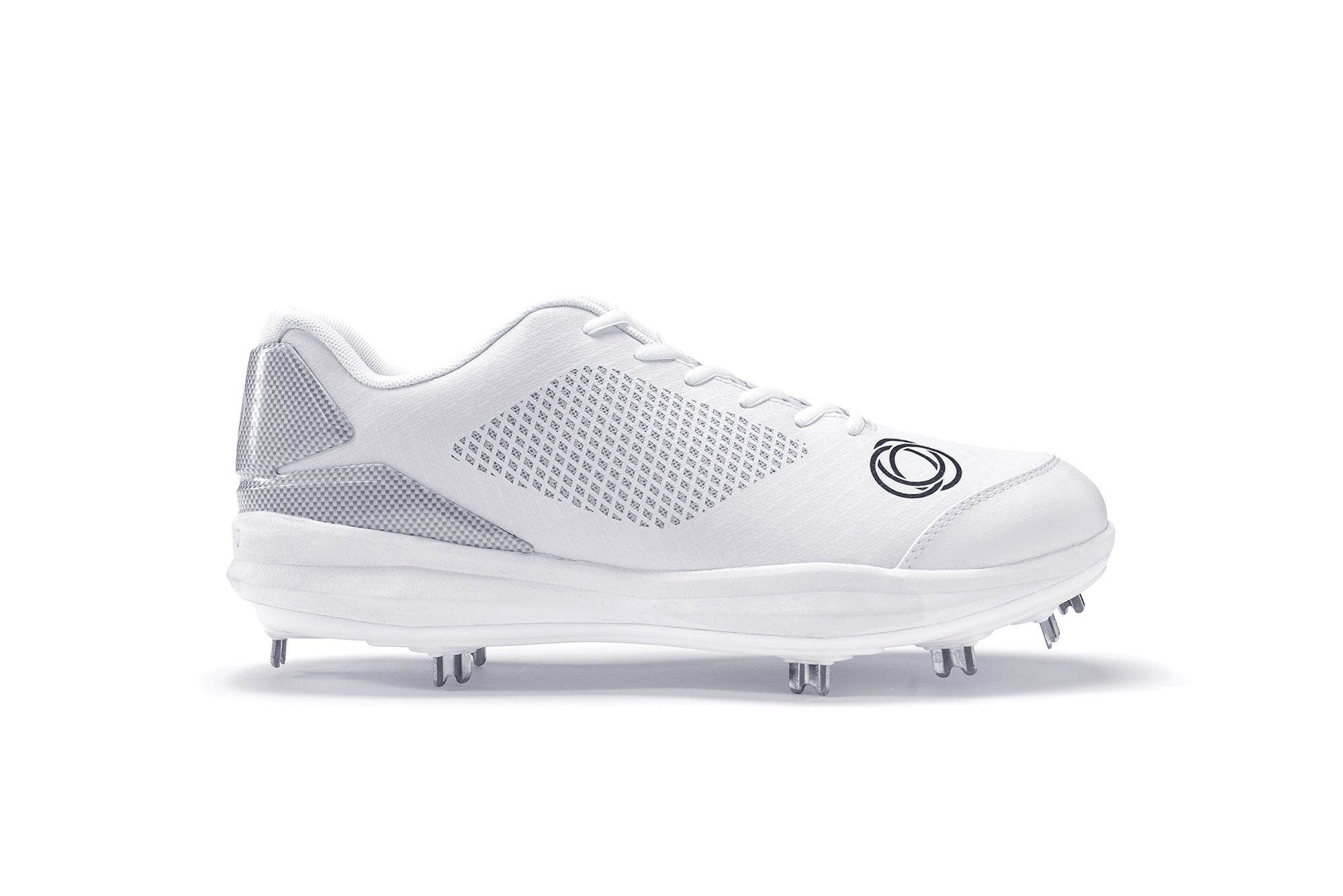 Athalonz GF1 Metal Baseball & Softball Cleats - White - Maximum Velocity Sports