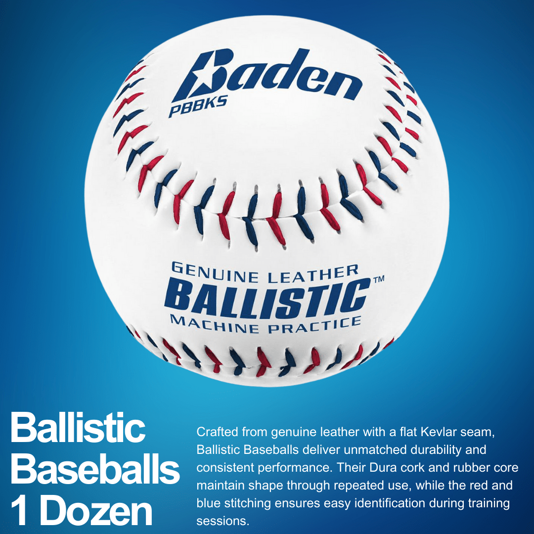 Ballistic Baseballs - 1 Dozen - Maximum Velocity Sports