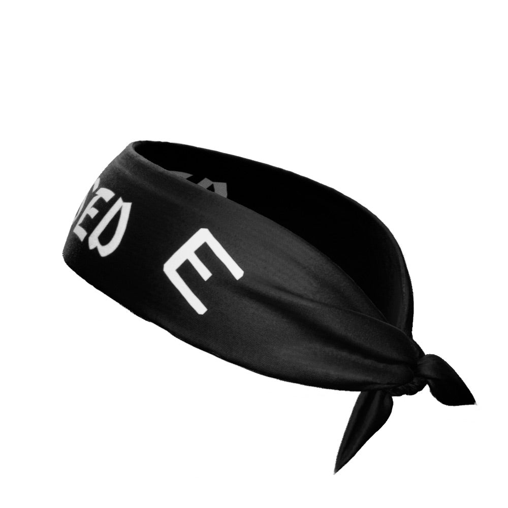 Black BLESSED Tie Headband - Maximum Velocity Sports