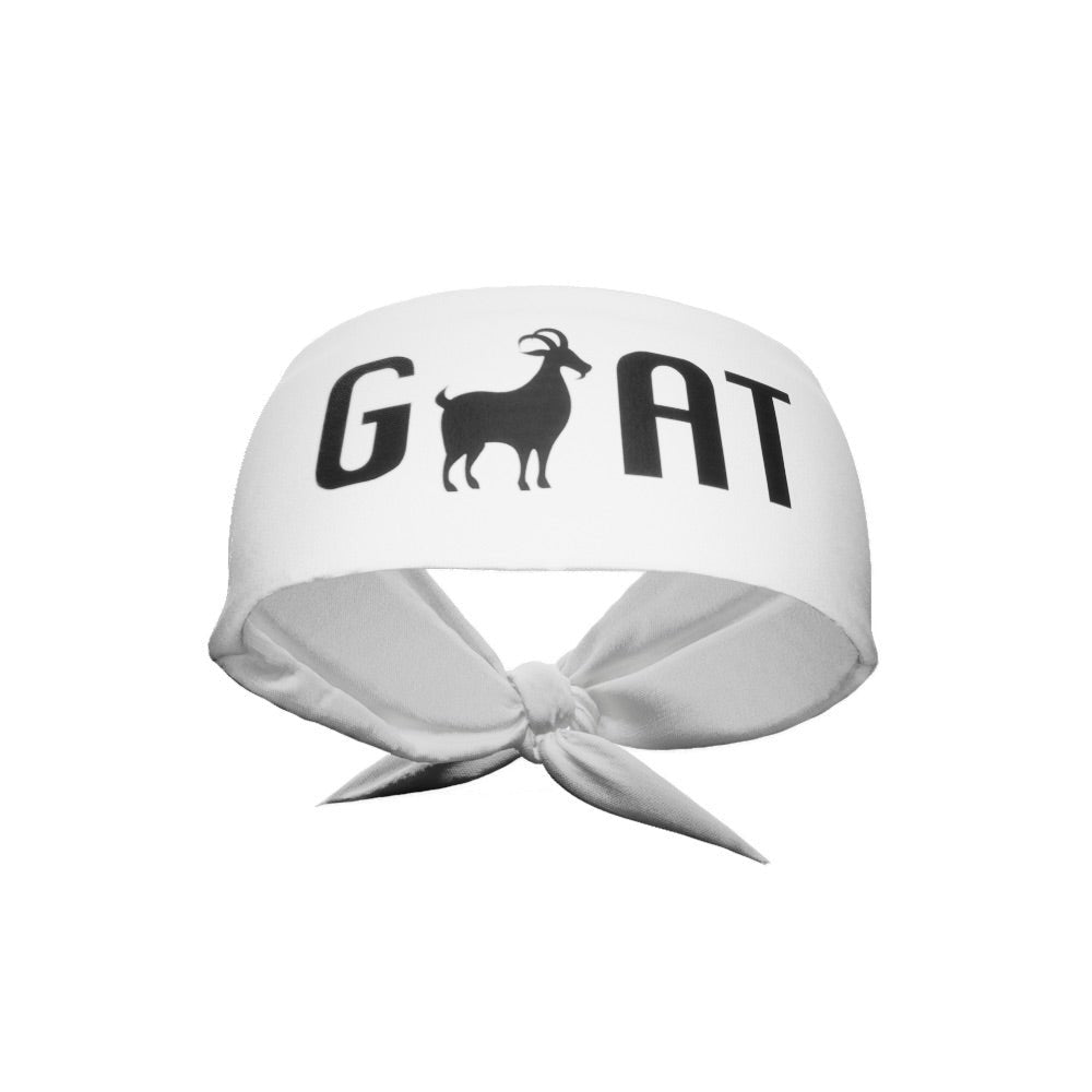 GOAT Tie Headband (White) - Maximum Velocity Sports
