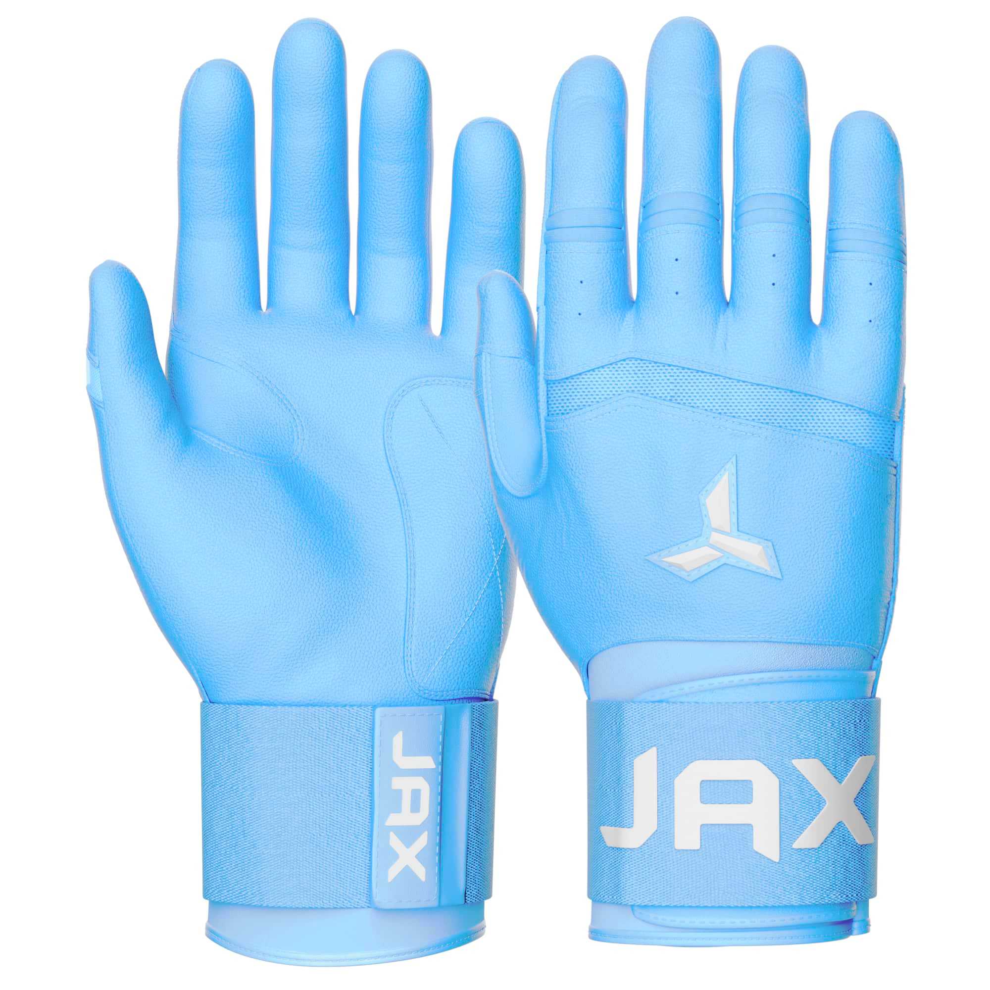 Jax Batting Gloves | Baby Blue | Strap Cuff - Maximum Velocity Sports