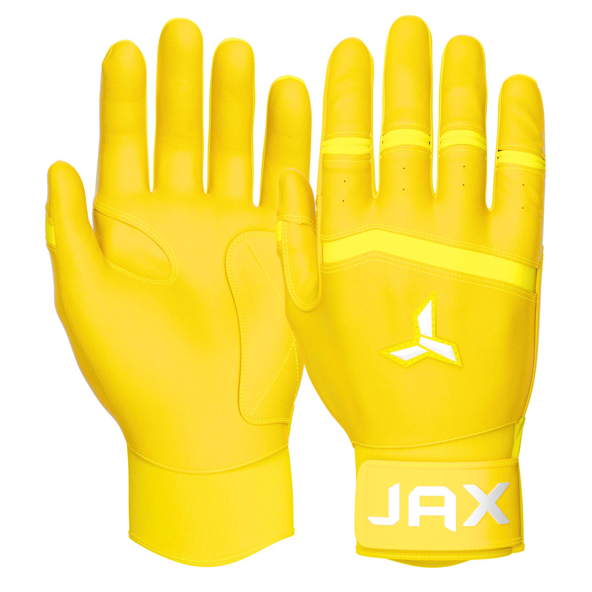 Jax Batting Gloves | Standout Yellow | Pro Cuff - Maximum Velocity Sports