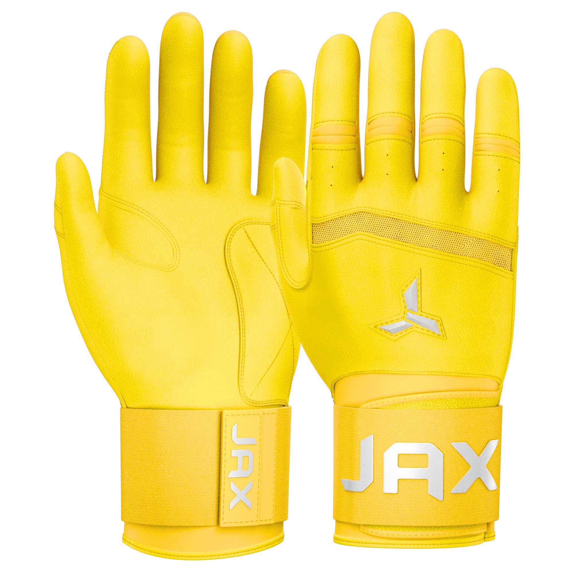 Jax Batting Gloves | Standout Yellow | Strap Cuff - Maximum Velocity Sports