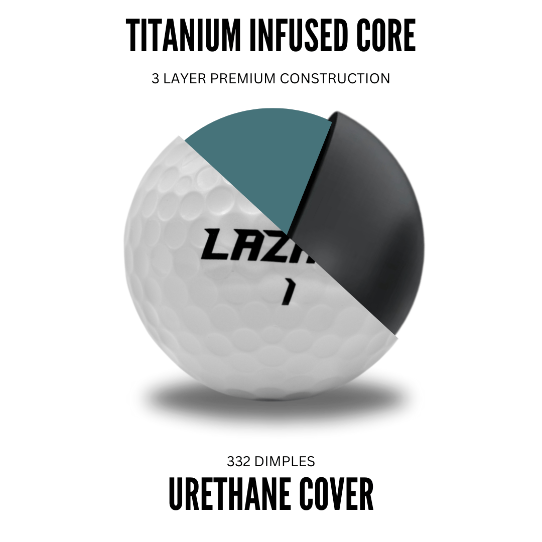 Lazrus Golf L3R Premium 3 Piece Urethane Golf Balls - Maximum Velocity Sports