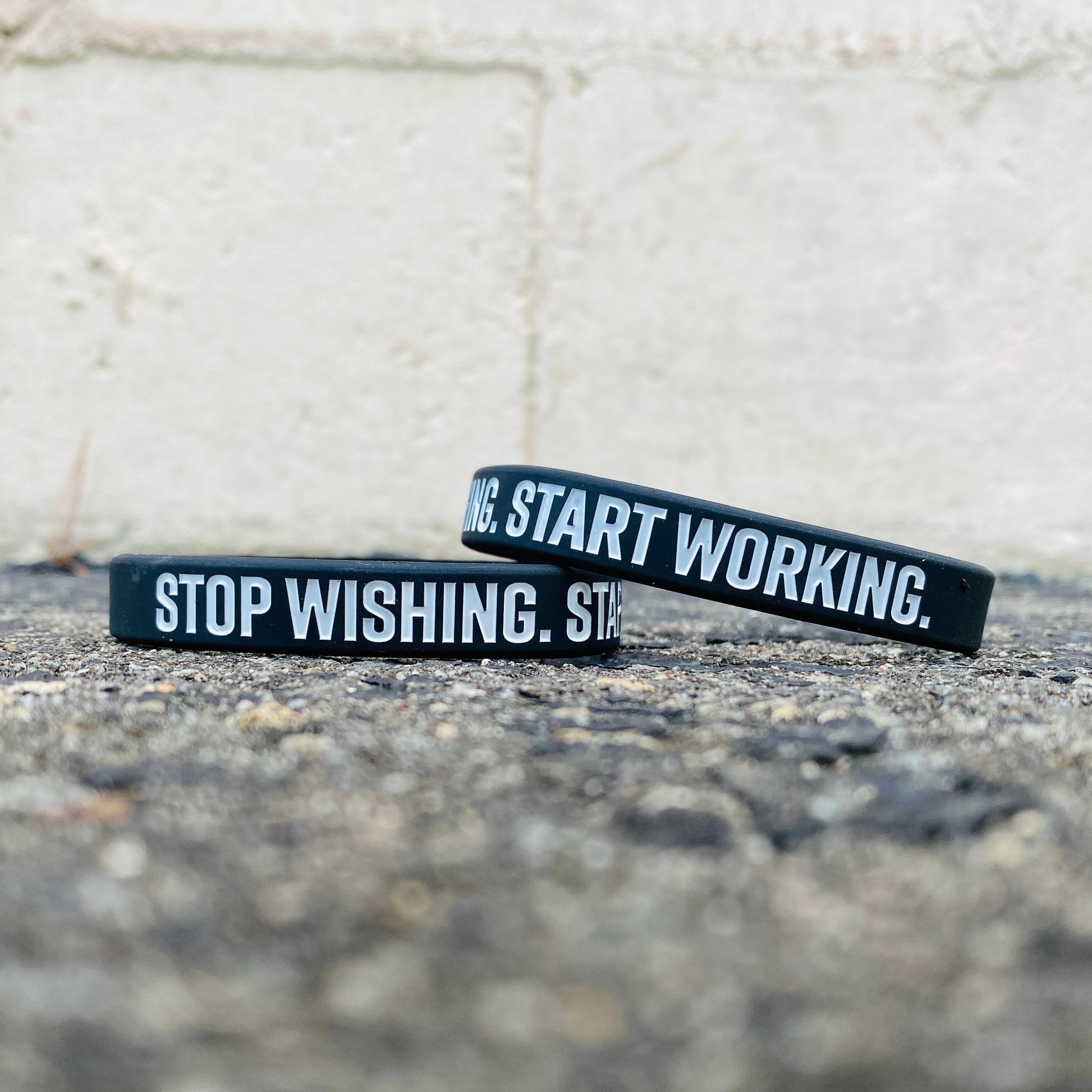STOP WISHING. START WORKING. Wristband - Maximum Velocity Sports