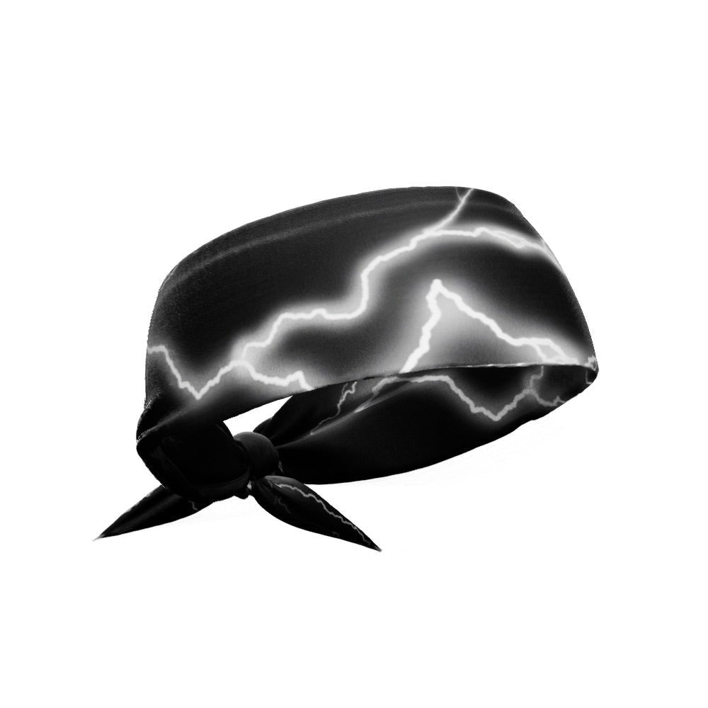 White Lightning Tie Headband - Maximum Velocity Sports