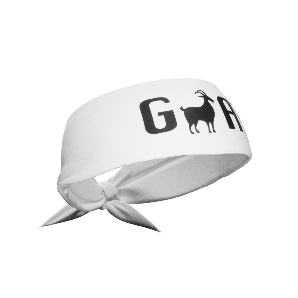 GOAT Tie Headband (White) - Maximum Velocity Sports