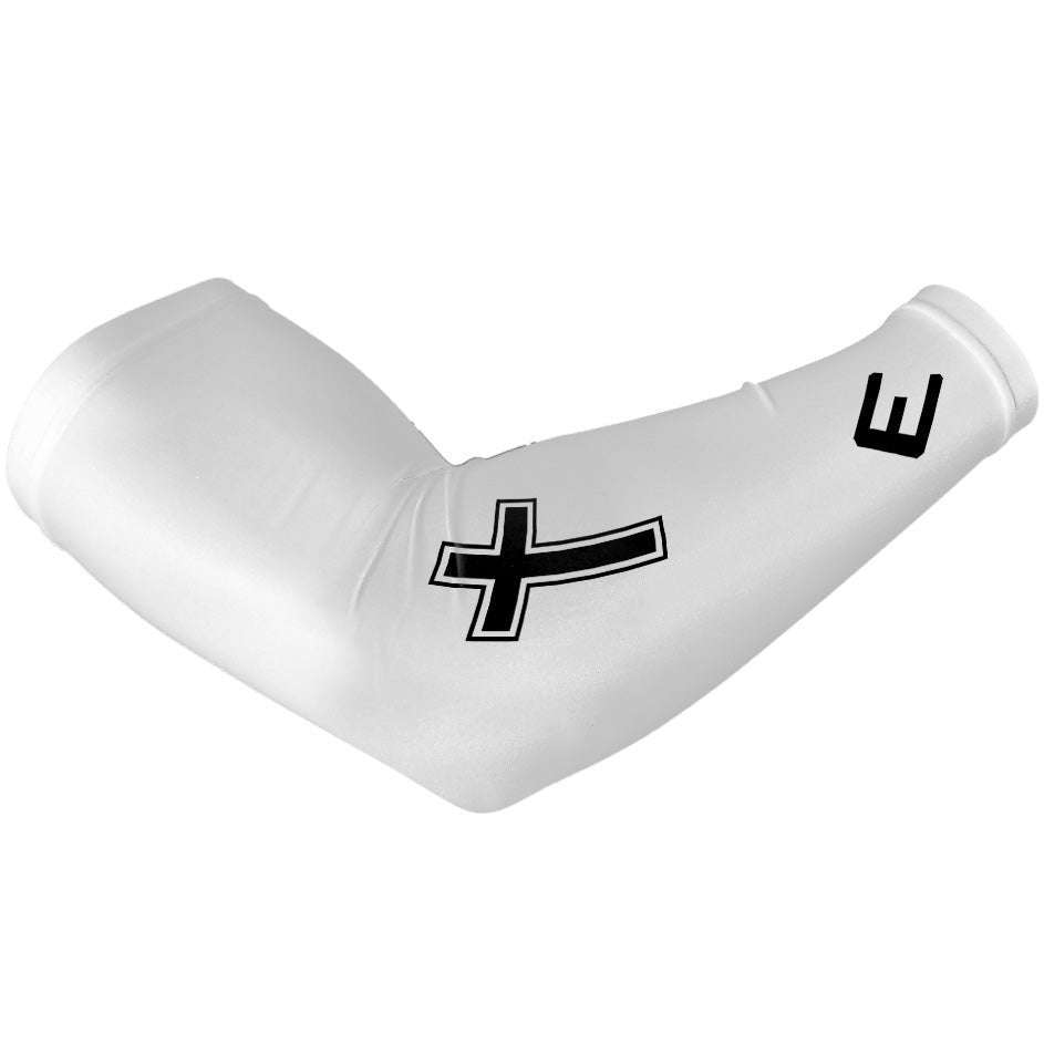 Faith Cross White Arm Sleeve - Maximum Velocity Sports