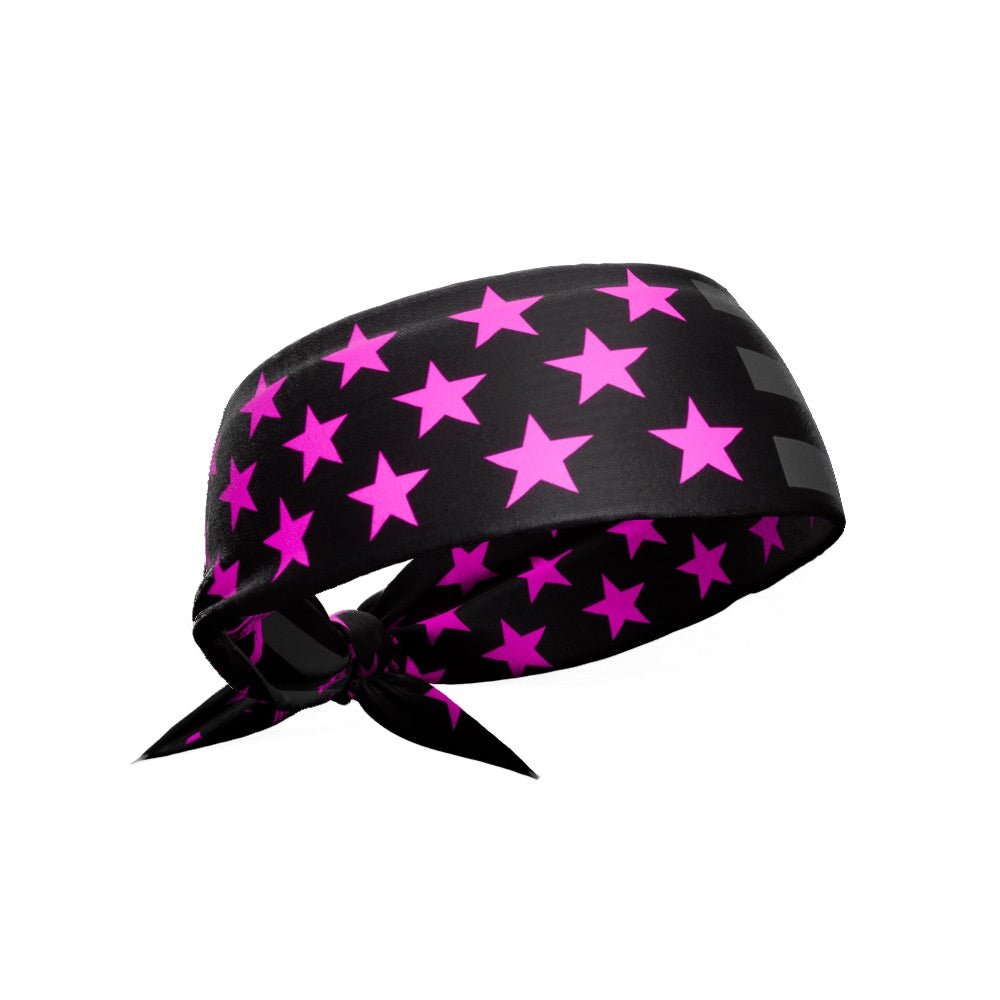 Shadow USA Flag - Breast Cancer Awareness Tie Headband - Maximum Velocity Sports