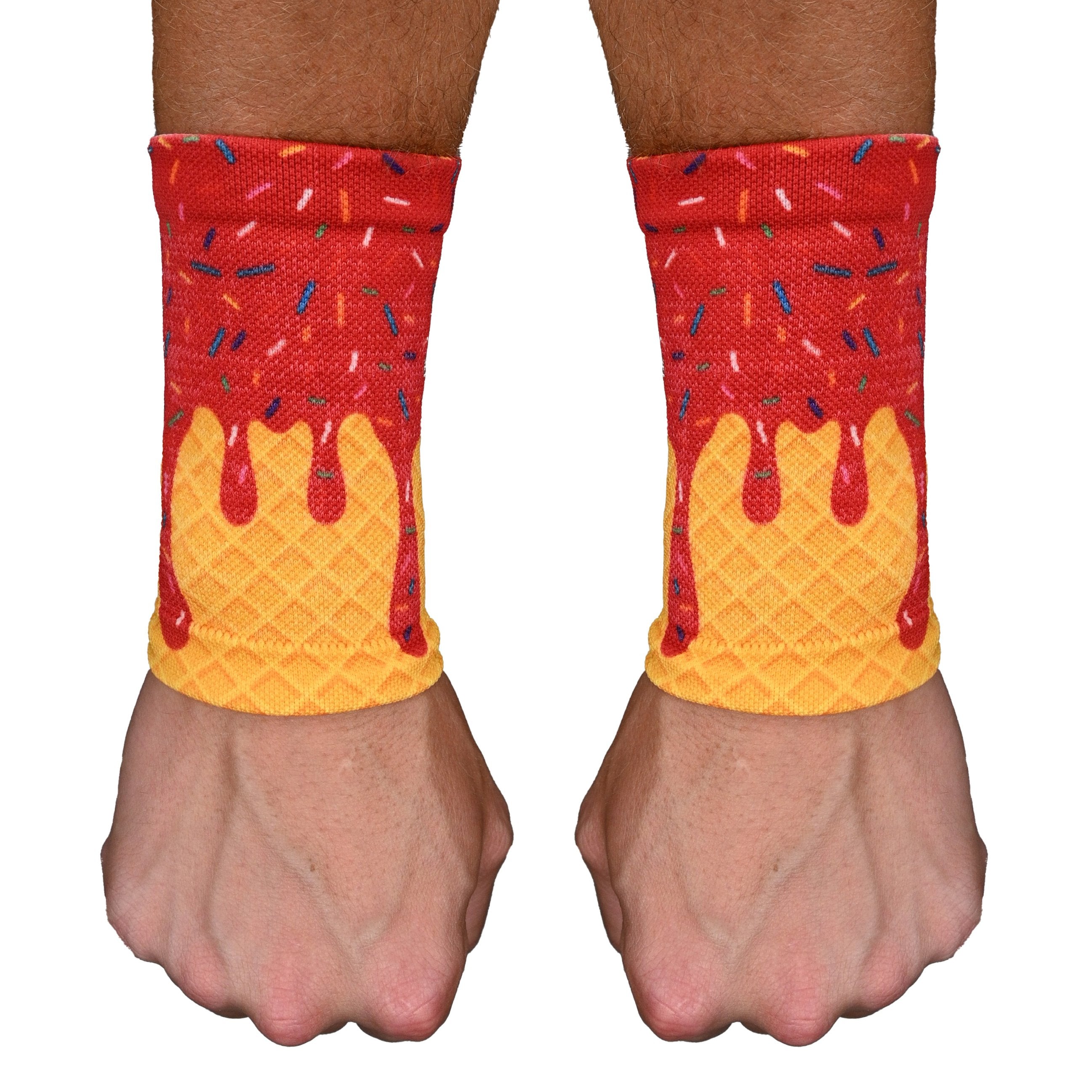 Red Ice Cream Wrist Support Sleeves - Maximum Velocity Sports
