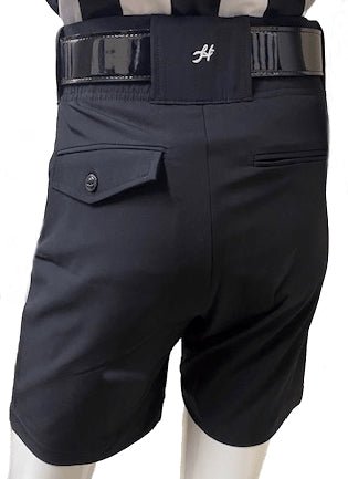 NEW - Honig's Lightweight Poly/Spandex Football Short Black w/White Stripe - Maximum Velocity Sports