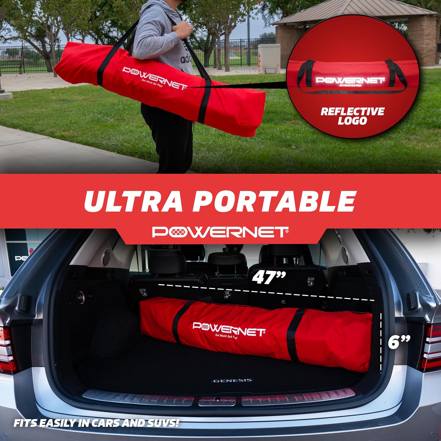 Powernet Volleyball Warm Up Net 20 FT - Maximum Velocity Sports