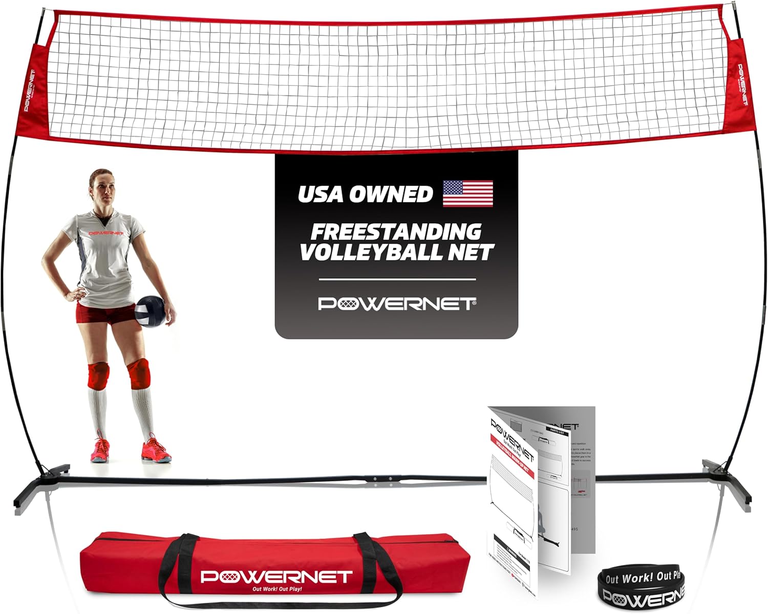 Powernet Volleyball Warm Up Net 20 FT - Maximum Velocity Sports