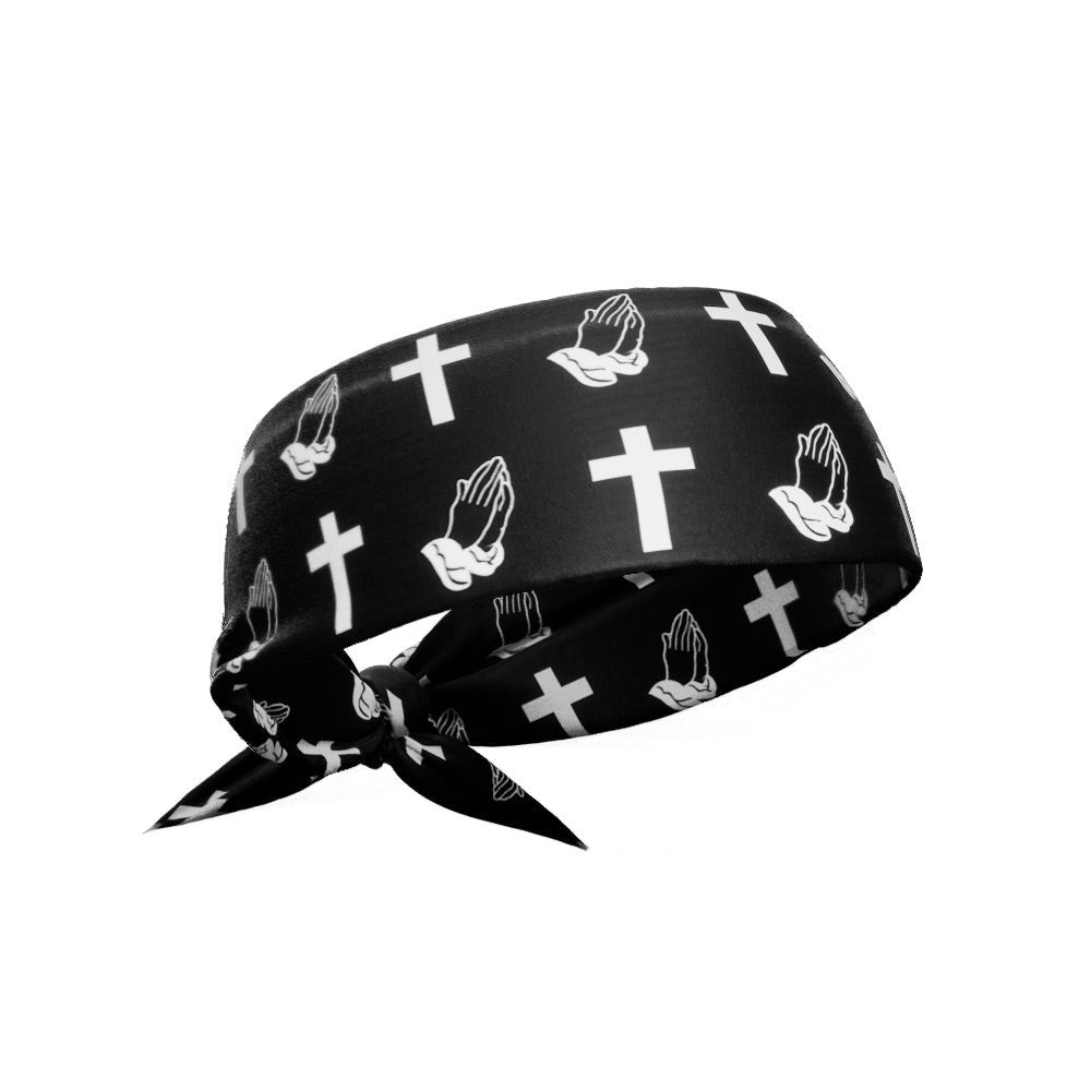 Praying Crosses Tie Headband - Maximum Velocity Sports