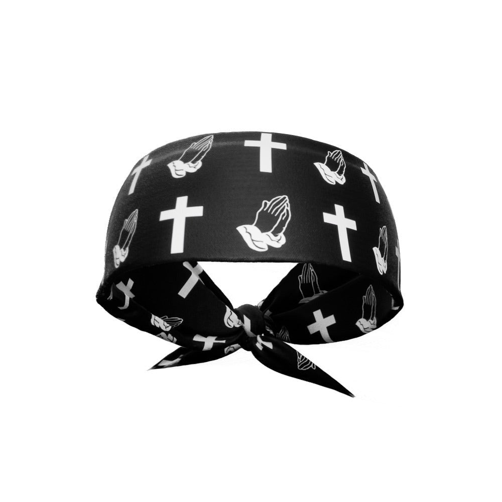 Praying Crosses Tie Headband - Maximum Velocity Sports