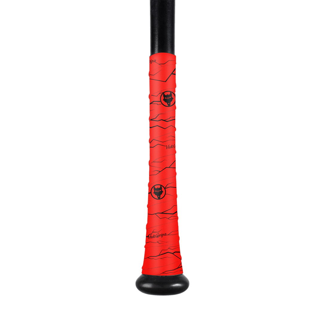Pulse Red Bat Grip Tape with Black - Maximum Velocity Sports