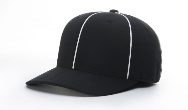 Richardson Flex - Fit Football/Lacrosse Officials Hat - Black w/ White Piping and All White - Maximum Velocity Sports