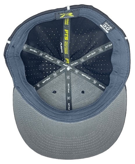 Richardson LITE R - Flex Performance Football/Lacrosse Officials Hat - Black w/White Piping - Maximum Velocity Sports