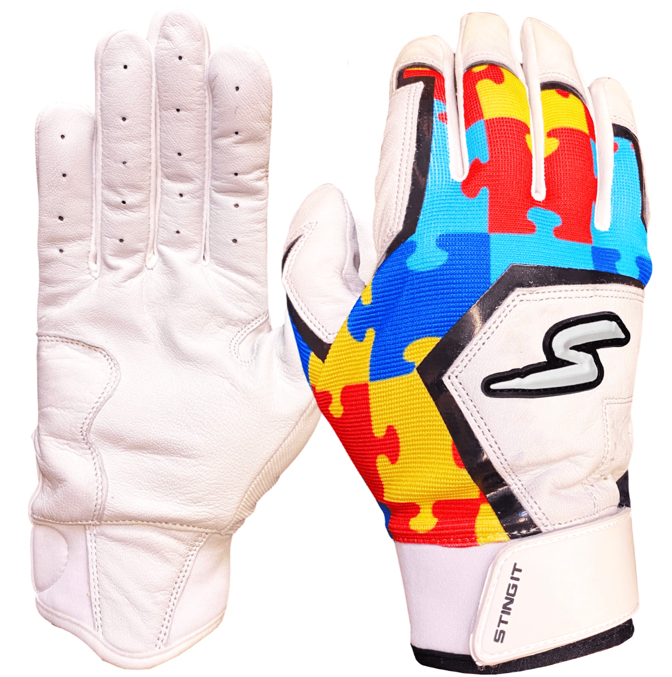 Sting Squad Batting Gloves - Autism Awareness - Maximum Velocity Sports