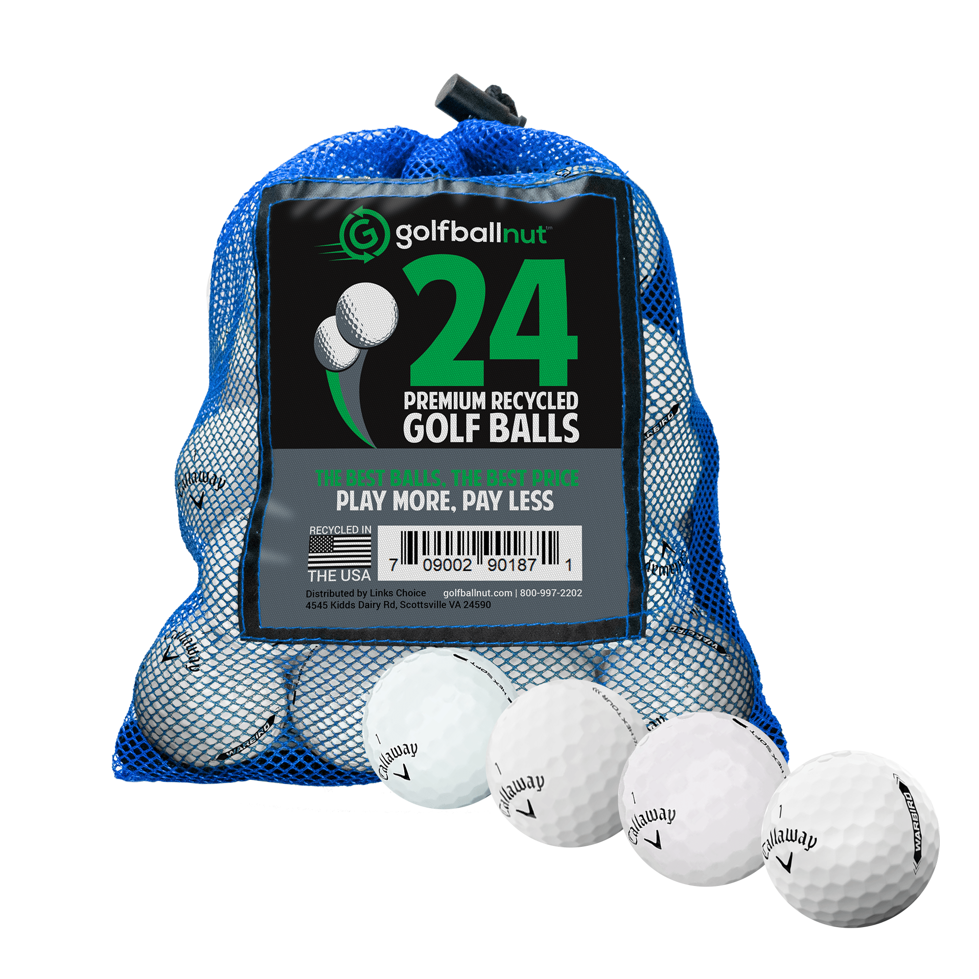 Used Callaway Mix Golf Balls - Bulk Mesh Bags - Maximum Velocity Sports