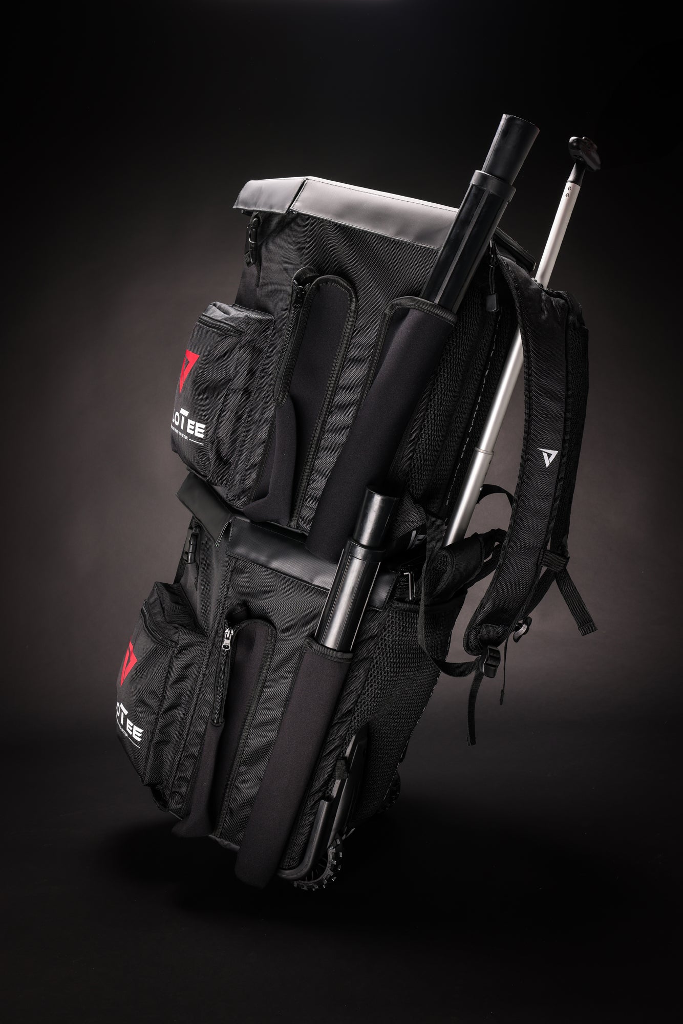 Wheeled VeloTee 2.0 Baseball & Softball Bat Bag Backpack with Batting Tee - Maximum Velocity Sports