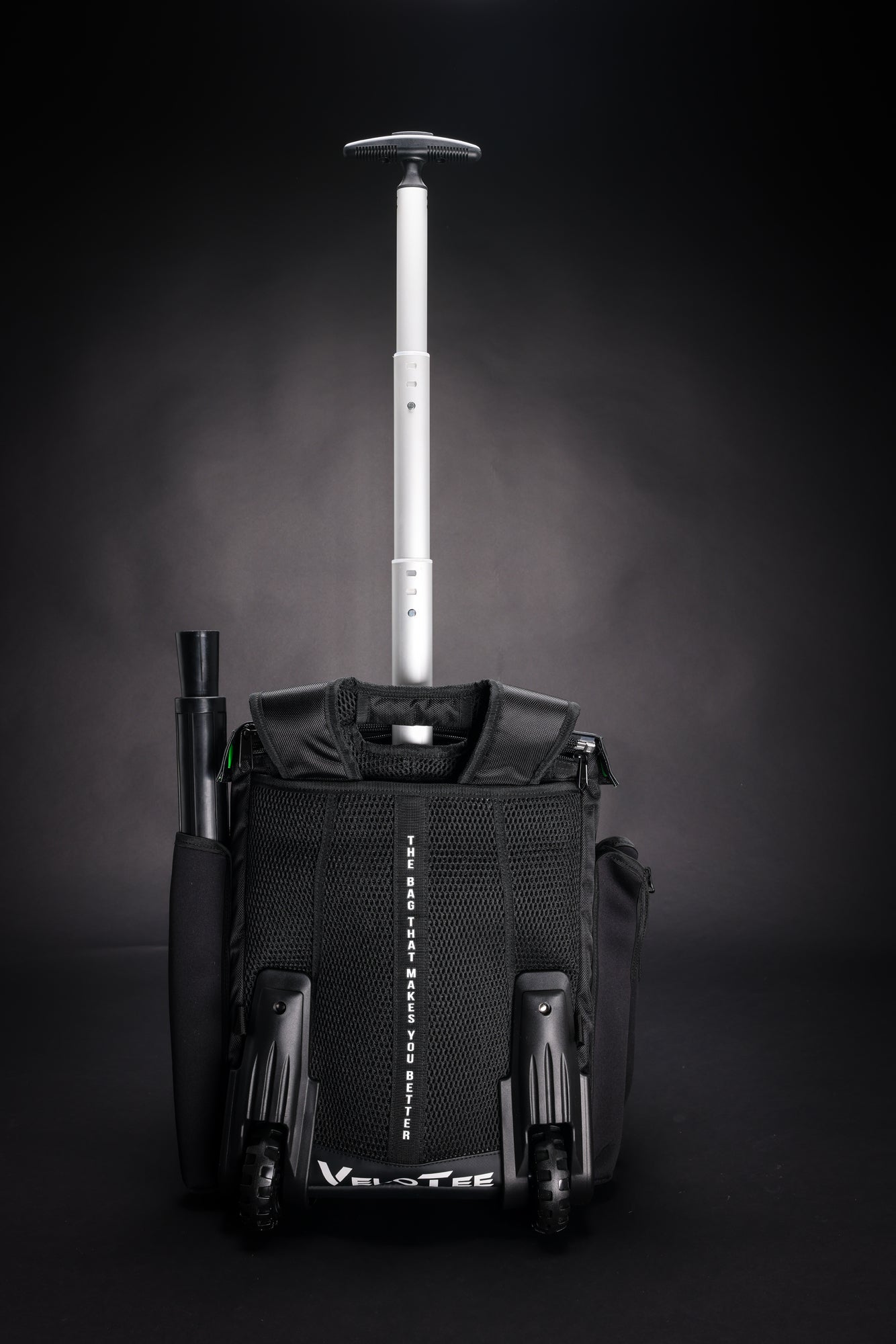 Wheeled VeloTee 2.0 Baseball & Softball Bat Bag Backpack with Batting Tee - Maximum Velocity Sports