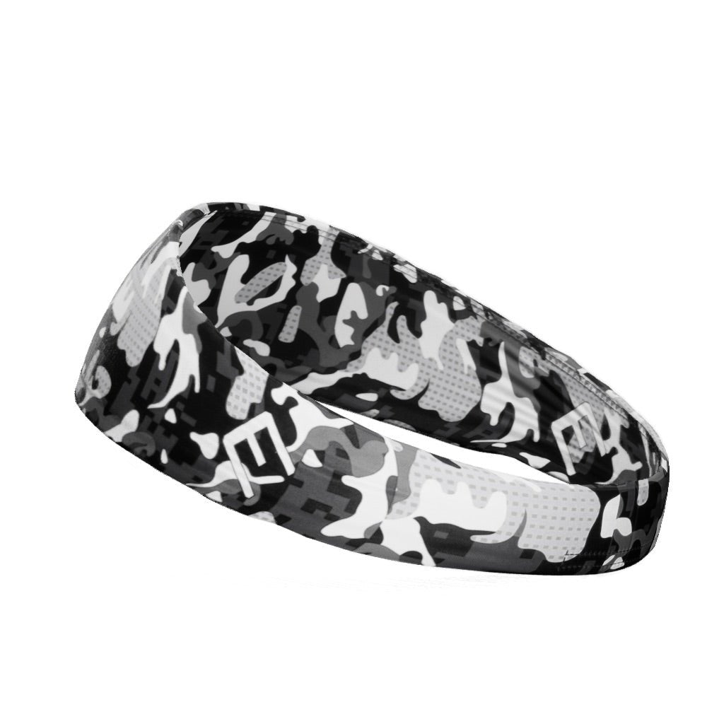 White Dual Camo Headband - Maximum Velocity Sports