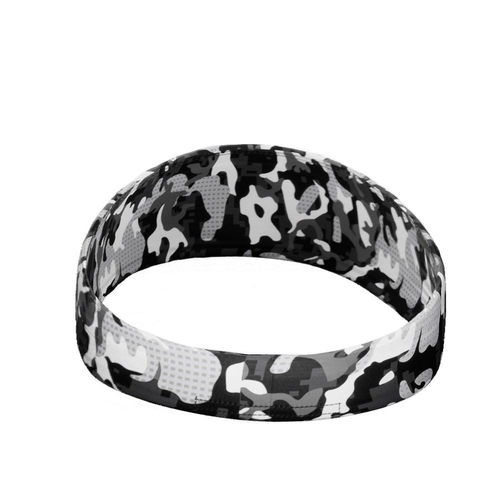 White Dual Camo Headband - Maximum Velocity Sports