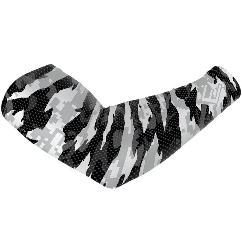 White Fierce Arm Sleeve - Maximum Velocity Sports
