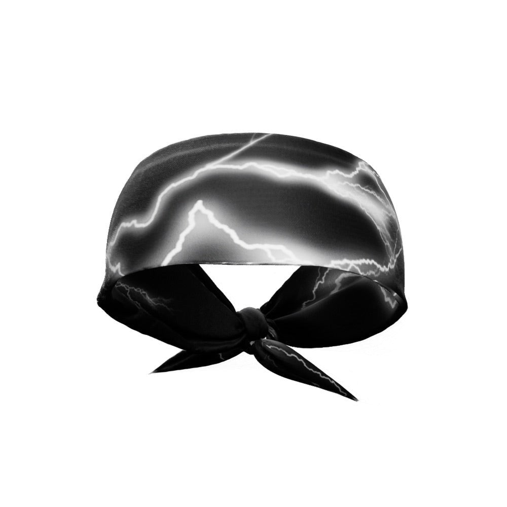 White Lightning Tie Headband - Maximum Velocity Sports