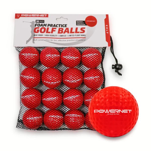 16 Pack Practice Foam Golf Balls - Maximum Velocity Sports