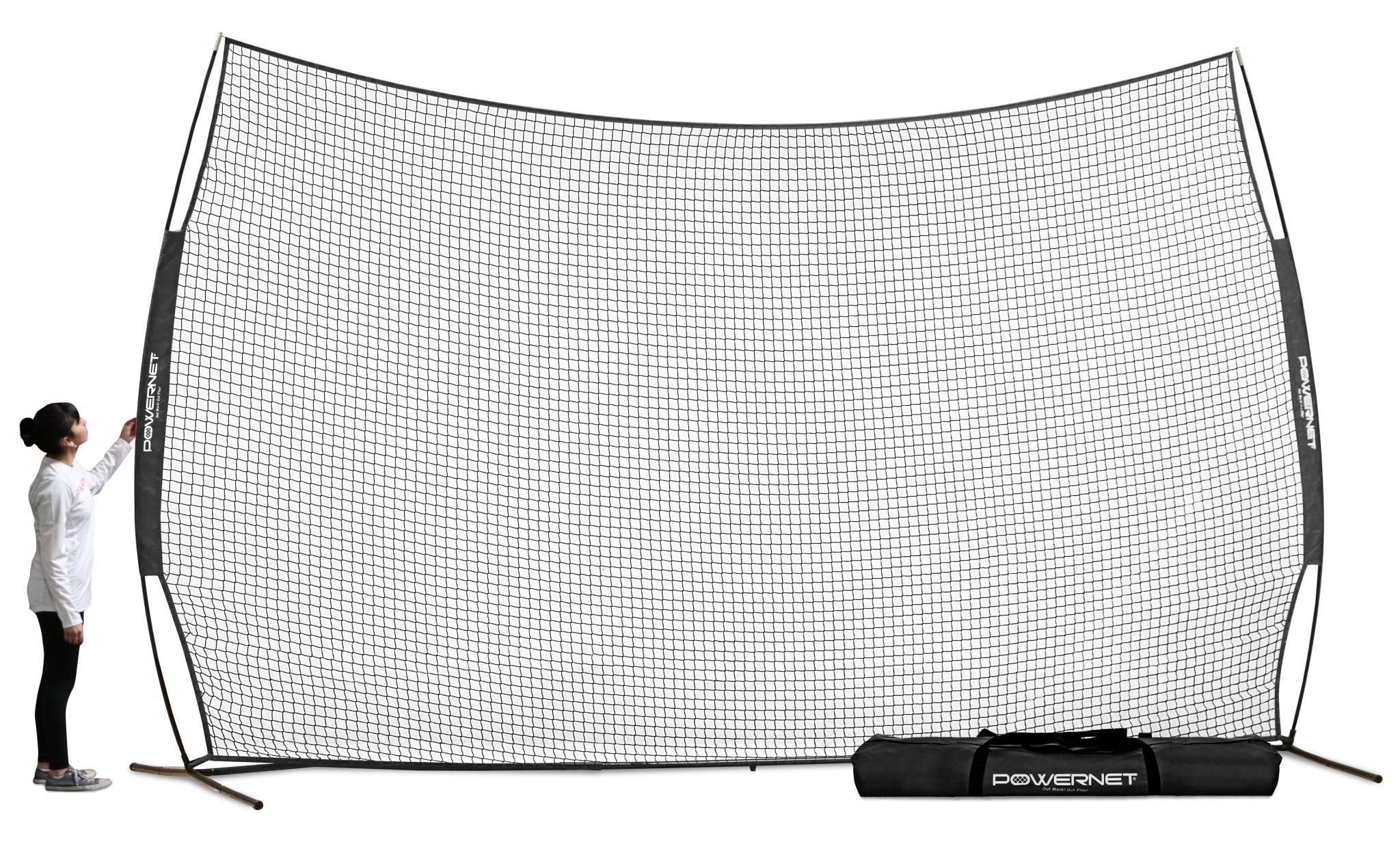 PowerNet 16 ft x 10 ft Sports Barrier Net - Maximum Velocity Sports