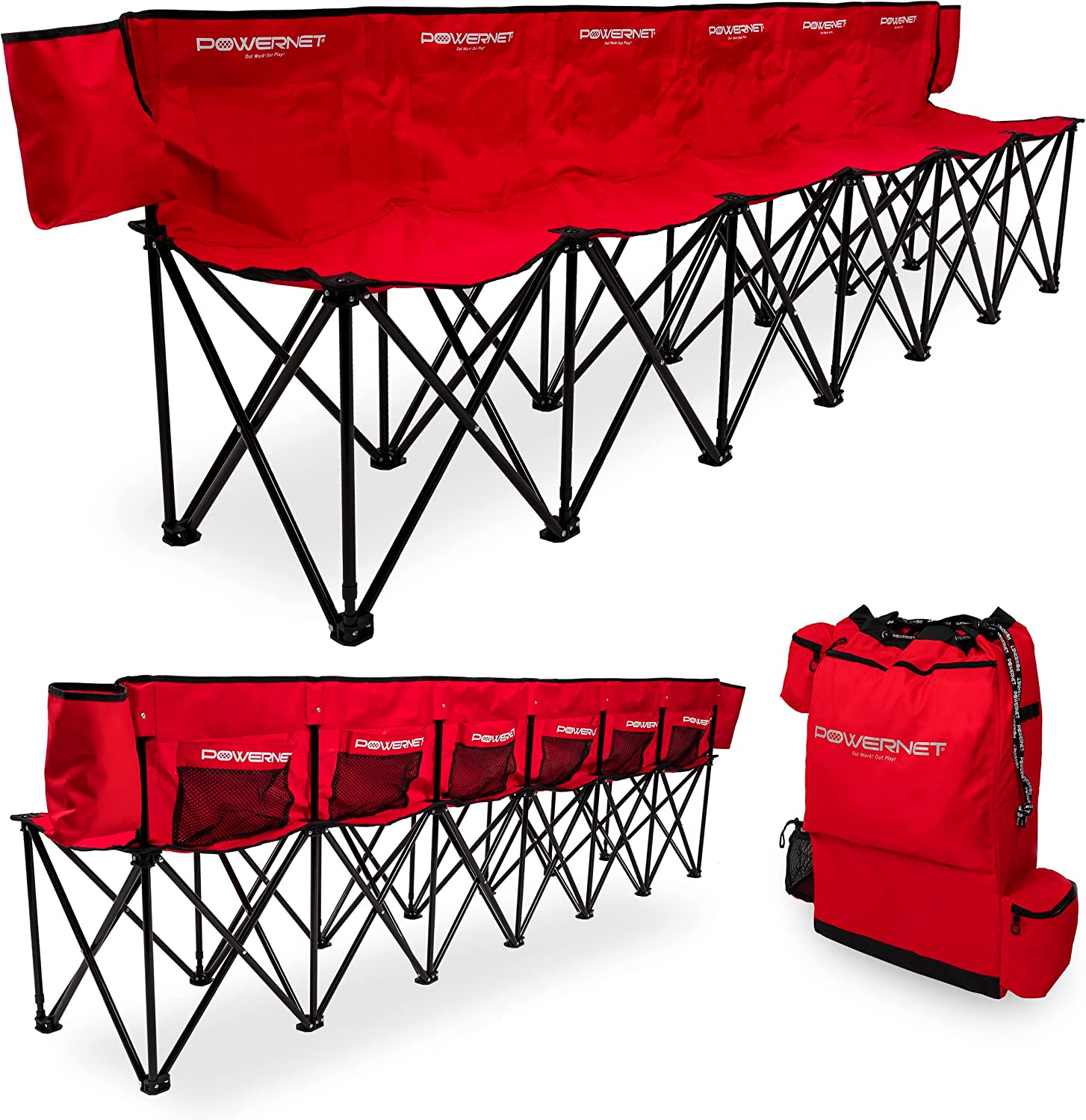 PowerNet 6 Seater Team Bench - Maximum Velocity Sports
