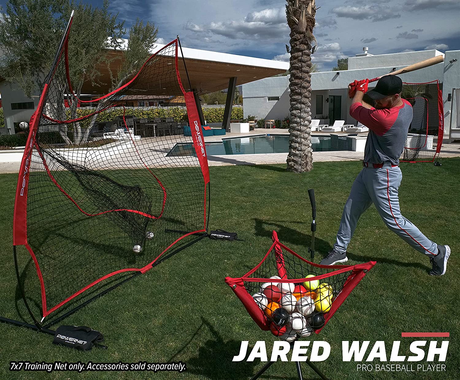 PowerNet 7x7 Baseball Softball Hitting Net - Maximum Velocity Sports