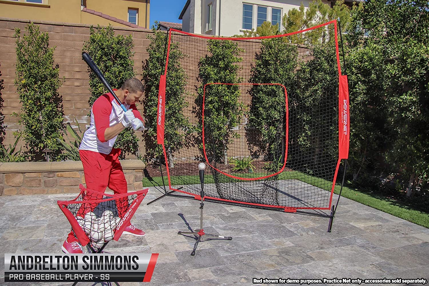 PowerNet 8x8 Practice Net Round Tube Frame - Maximum Velocity Sports