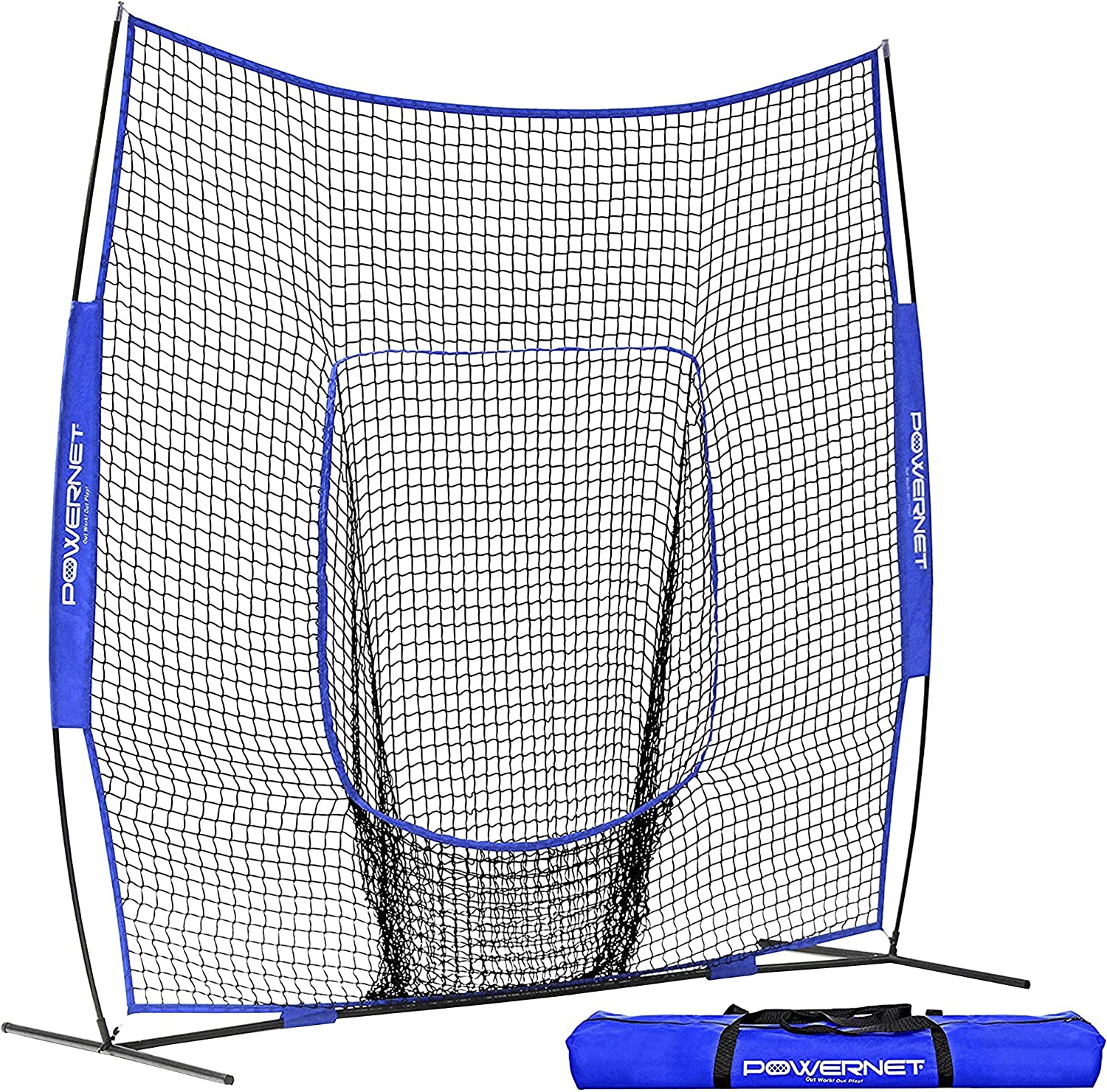 PowerNet 8x8 Practice Net Round Tube Frame - Maximum Velocity Sports