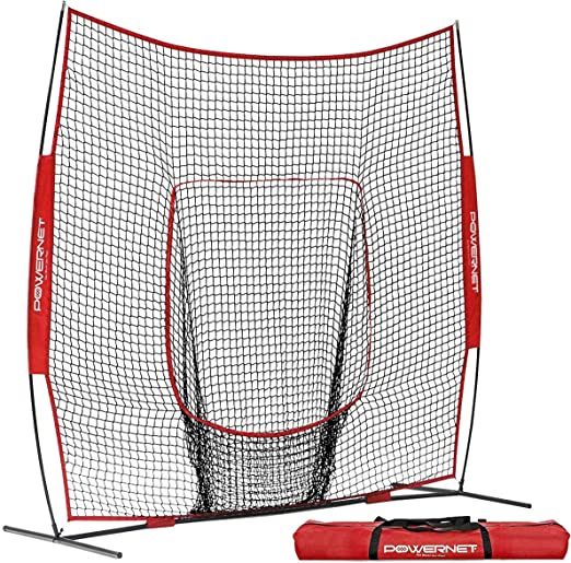 PowerNet 8x8 Practice Net Round Tube Frame - Maximum Velocity Sports