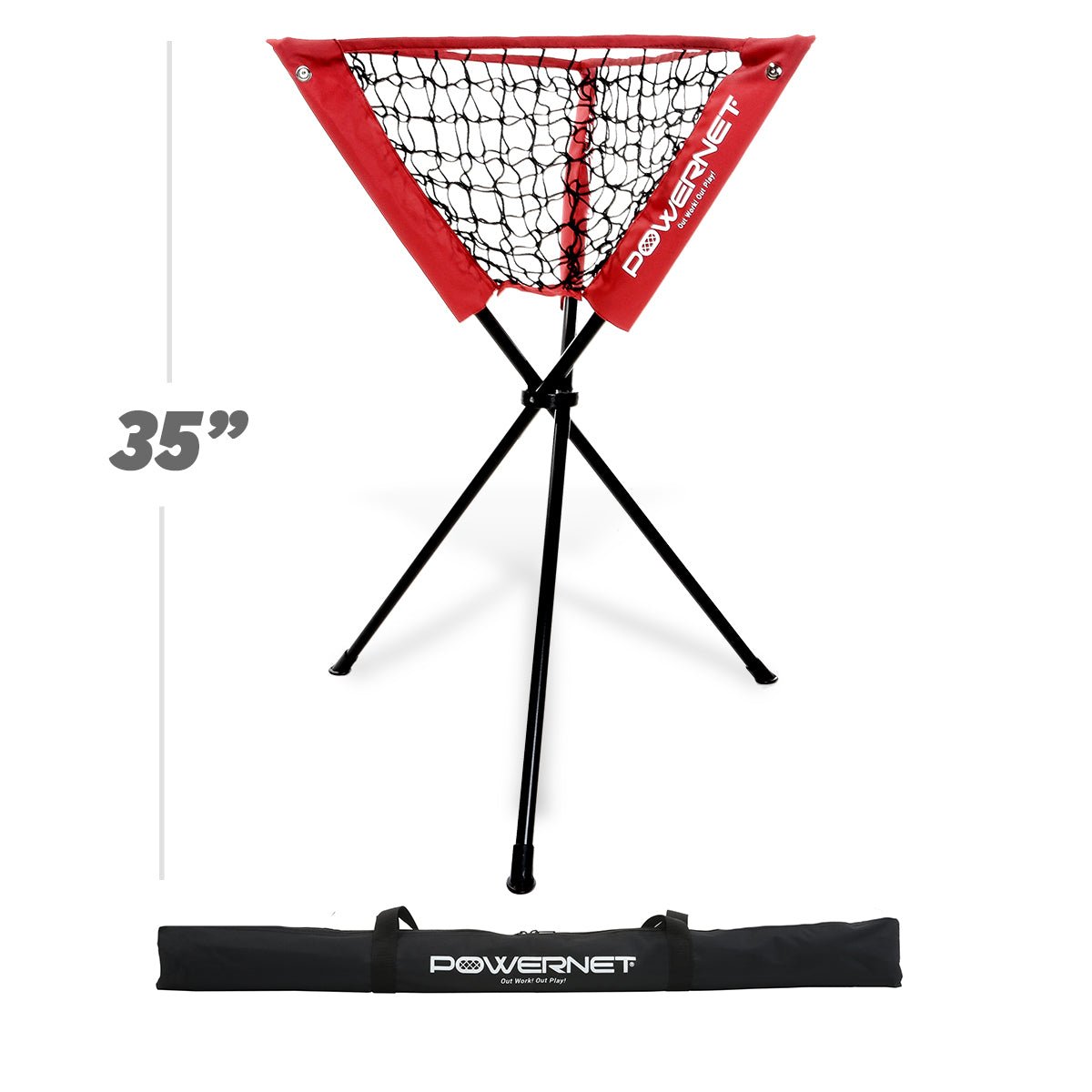 PowerNet Baseball Softball Portable Batting Practice Ball Caddy - Maximum Velocity Sports