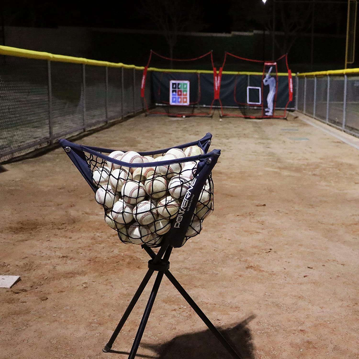 PowerNet Baseball Softball Portable Batting Practice Ball Caddy - Maximum Velocity Sports