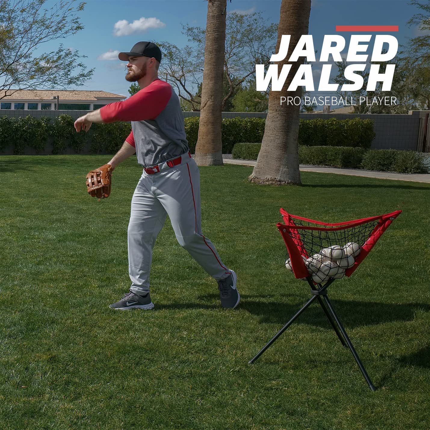 PowerNet Baseball Softball Portable Batting Practice Ball Caddy - Maximum Velocity Sports