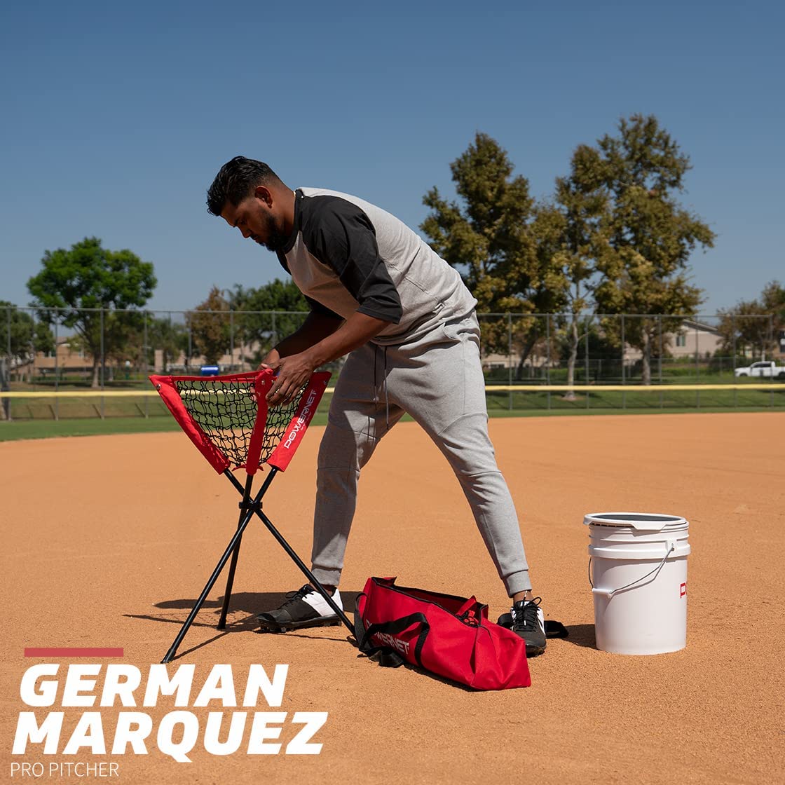 PowerNet Baseball Softball Portable Batting Practice Ball Caddy - Maximum Velocity Sports