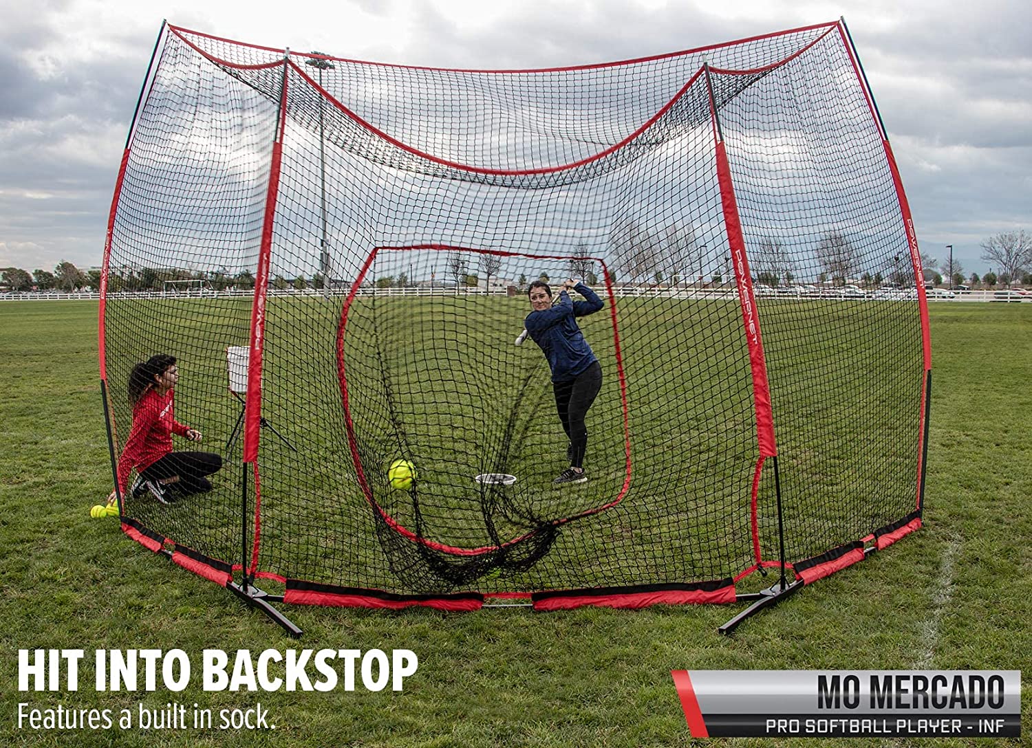 PowerNet Large Portable Baseball Backstop - Maximum Velocity Sports