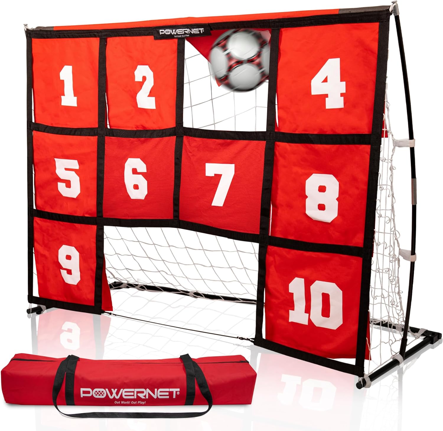 PowerNet Numbered Soccer Target Goal - Maximum Velocity Sports