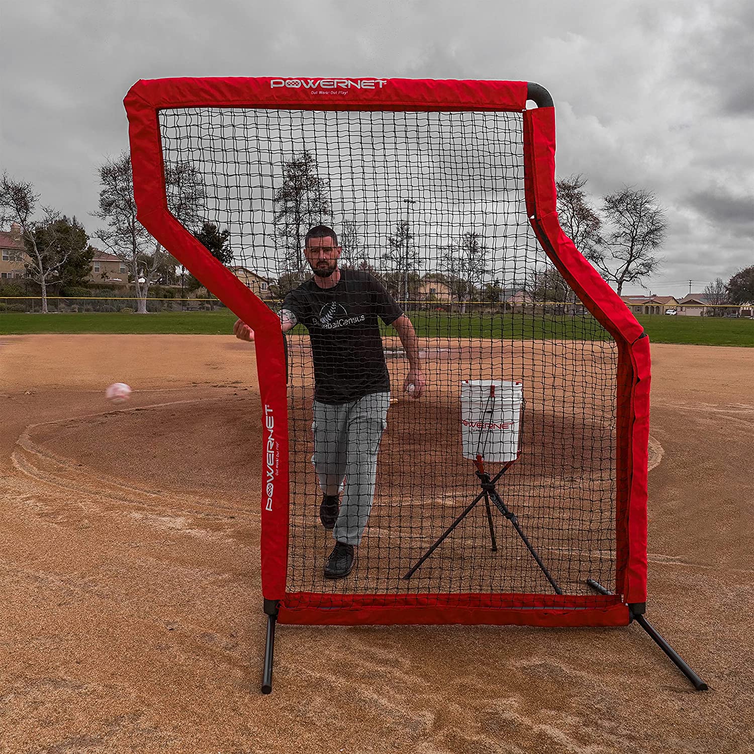 PowerNet Pitching Protection Z-Screen - Maximum Velocity Sports