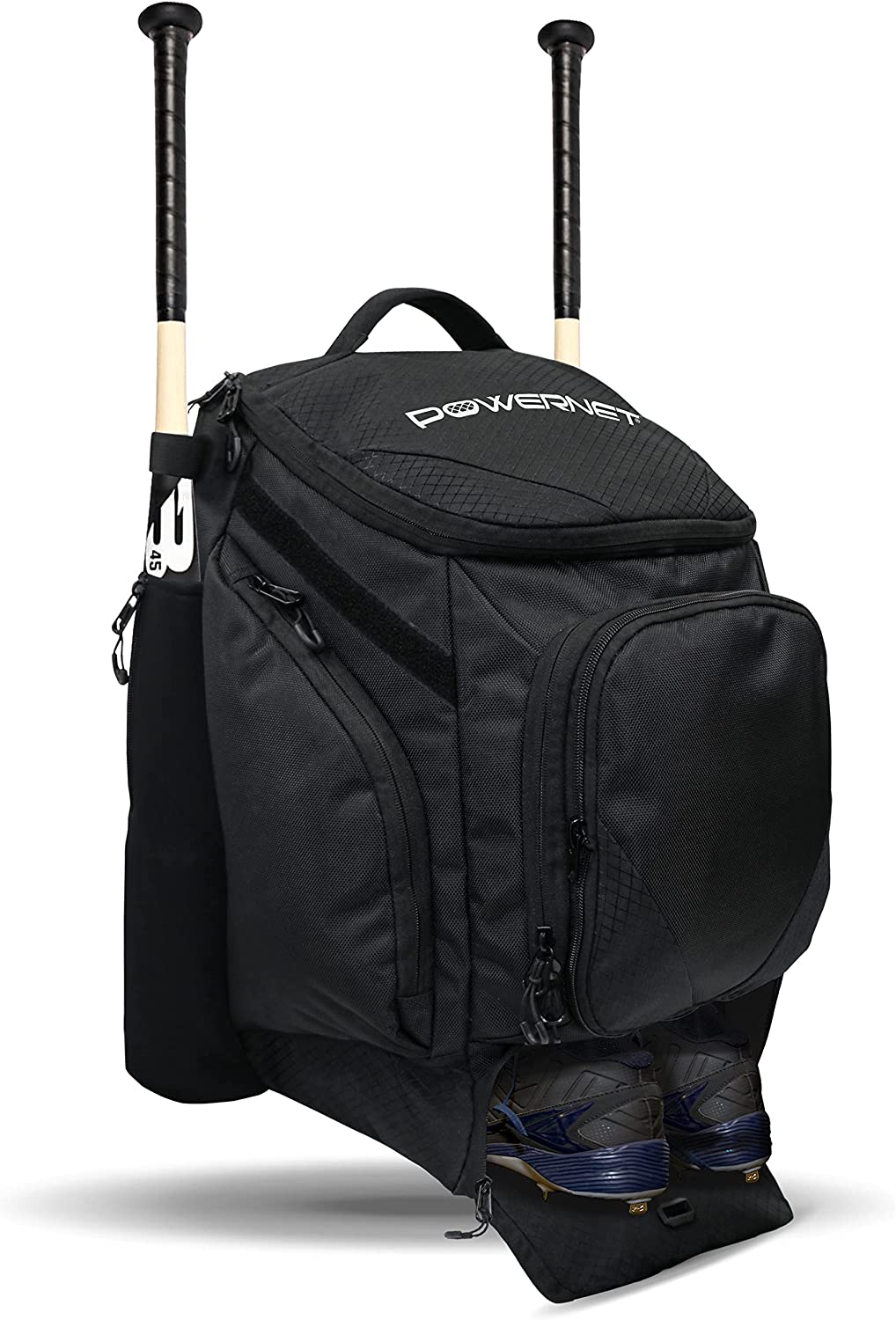 PowerNet Surge Baseball Softball Dual Bat and Equipment Backpack Bag - Maximum Velocity Sports