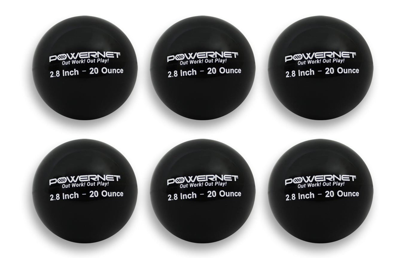 PowerNet Weighted Training Balls 2.8" Baseball 6 Pack - Maximum Velocity Sports